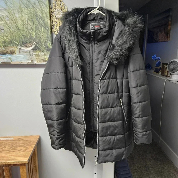 Below zero by Rothschild black jacket size 2x - Picture 2 of 7